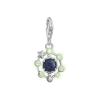 THOMAS SABO Damen Charm-Anhänger Stern & Mond Charm Club 925 Sterling Silber 1794-051-14