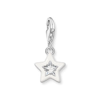 THOMAS SABO Damen Charm-Anhänger Stern & Mond Charm Club 925 Sterling Silber 1794-051-14
