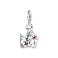 THOMAS SABO Damen Charm-Anhänger Stern & Mond Charm Club 925 Sterling Silber 1794-051-14