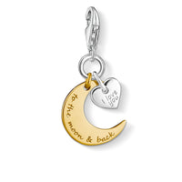 THOMAS SABO Damen Charm-Anhänger Stern & Mond Charm Club 925 Sterling Silber 1794-051-14