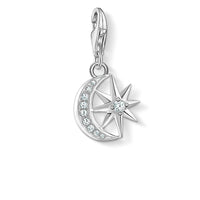 THOMAS SABO Damen Charm-Anhänger Stern & Mond Charm Club 925 Sterling Silber 1794-051-14