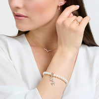 THOMAS SABO Damen Charm-Anhänger Stern & Mond Charm Club 925 Sterling Silber 1794-051-14