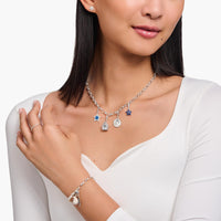 THOMAS SABO Damen Charm-Anhänger Stern & Mond Charm Club 925 Sterling Silber 1794-051-14
