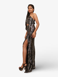 One-Shoulder Sequin Maxi Party Dress by Shreekama