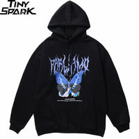 Men Hip Hop Hoodie Sweatshirt Butterfly Streetwear Harajuku Hoodie Pullover Oversized Autumn Cotton Hoodie HipHop Loose