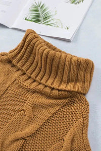Cable Knit Handmade Turtleneck Sweater